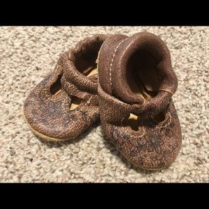 Starry knight design soft leather shoes